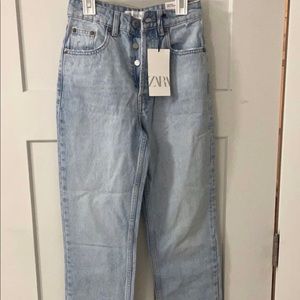 Zara High Rise Straight Jeans